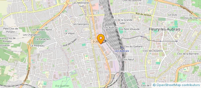 localisation de l'entreprise LOIRET DISTRIBUTION EXPRESS 45 à FLEURY-LES-AUBRAIS