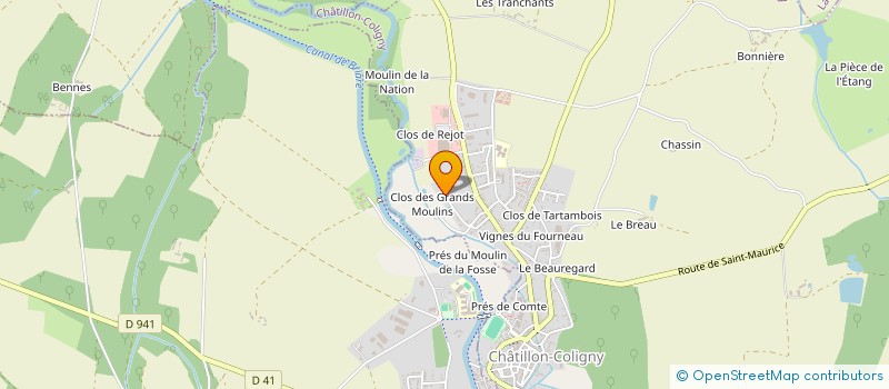 localisation de l'entreprise LOIRET PLUIE à CHATILLON-COLIGNY