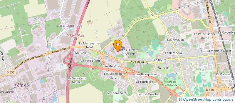 localisation de l'entreprise LOIRET TOUR ACCES à SARAN