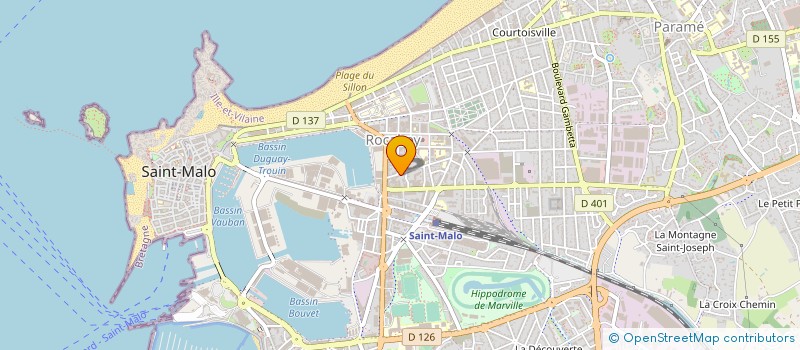 localisation de l'entreprise LOISIR ANIM EXPRESSION CULTUREL MALOUINE  SAINT-MALO