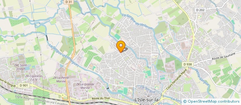 localisation de l'entreprise LOISIR CULTURE à L ISLE SUR LA SORGUE