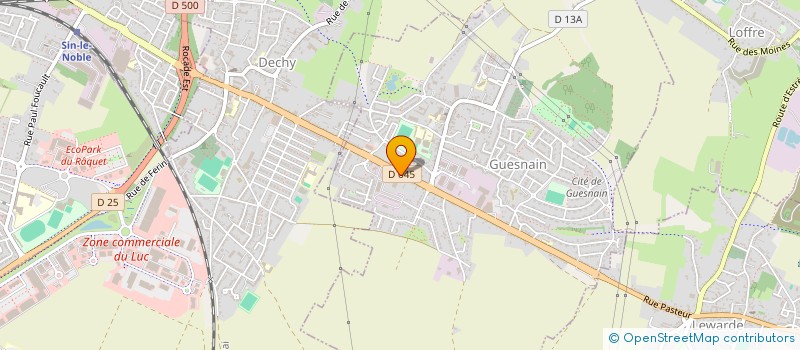 localisation de l'entreprise LOISIR NEGOCE SERVICE  GUESNAIN