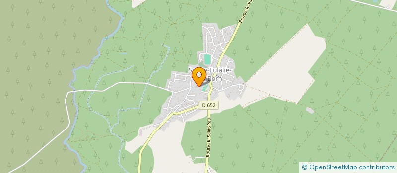 localisation de l'entreprise LOISIR ORIENTATION BALISE ENVIRONNEMENT NATURE PAYS DE BORN  SAINTE-EULALIE-EN-BORN