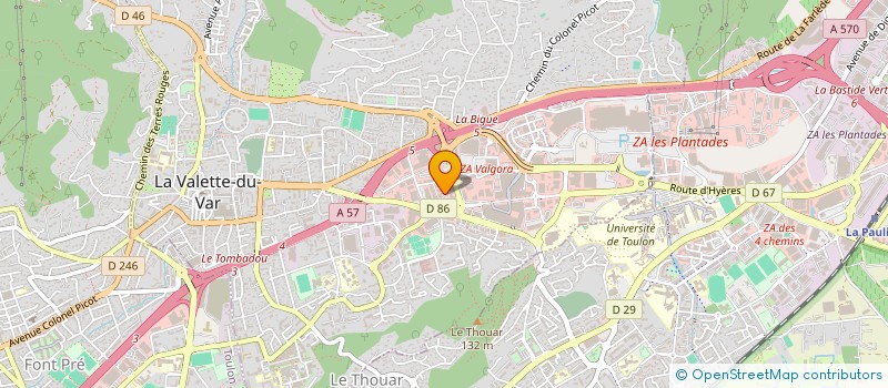 localisation de l'entreprise LOISIR SPORT FORMATION à LA VALETTE-DU-VAR