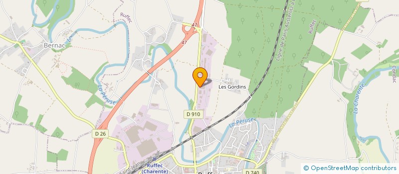 localisation de l'entreprise LOISIREL FRANCE à RUFFEC