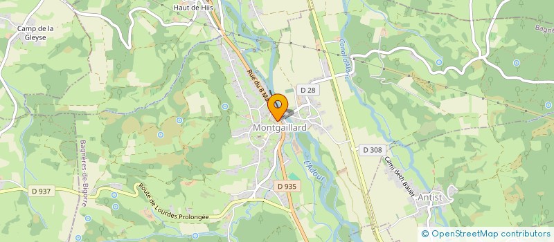 localisation de l'entreprise LOISIRS 65 LABASSERE  LABASSERE