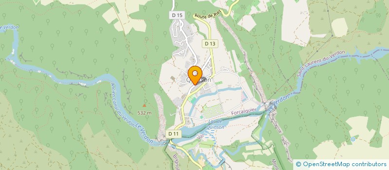 localisation de l'entreprise LOISIRS AVENTURES KAYAKS  QUINSON