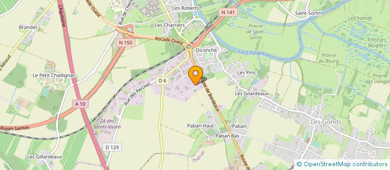 localisation de l'entreprise LOISIRS CARAVANES à SAINTES
