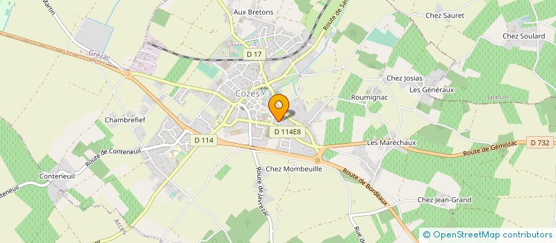localisation de l'entreprise LOISIRS CREATIFS BARZANAIS à COZES