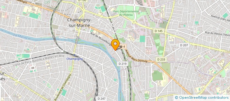 localisation de l'entreprise LOISIRS CULTURELS JEUNES KARATE SHOTOKAI  CHAMPIGNY-SUR-MARNE