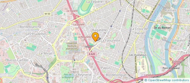 localisation de l'entreprise LOISIRS EDUCATION BAGATELLE à TOULOUSE
