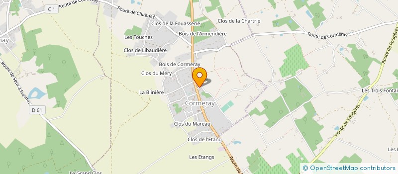 localisation de l'entreprise LOISIRS ET FANTAISIES  CORMERAY