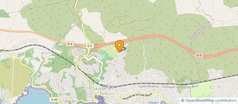 localisation de l'entreprise LOISIRS ET MARCHES  SAUSSET-LES-PINS