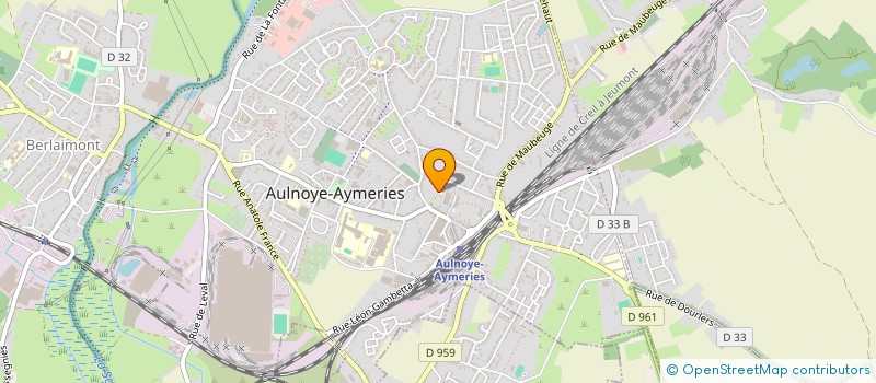 localisation de l'entreprise LOISIRS ET SOLIDARITE DES RETRAITES D'AULNOYE AYMERIE ET ENVIRONS à AULNOYE AYMERIES