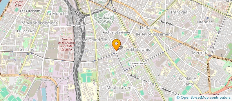 localisation de l'entreprise LOISIRS ET SOLIDARITE DES RETRAITES DES PTT DU RHONE  LYON