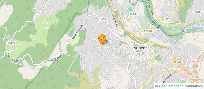localisation de l'entreprise LOISIRS ET SOLIDARITE DES RETRAITES SUD ARDECHE à AUBENAS
