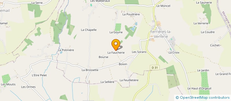 localisation de l'entreprise LOISIRS GASTRONOMIE EN MILIEU RURAL à FERRIERES-LA-VERRERIE