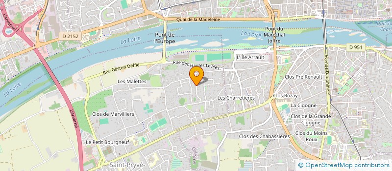 localisation de l'entreprise LOISIRS JEUNES LE CHARDON BLEU à SAINT-PRYVE-SAINT-MESMIN