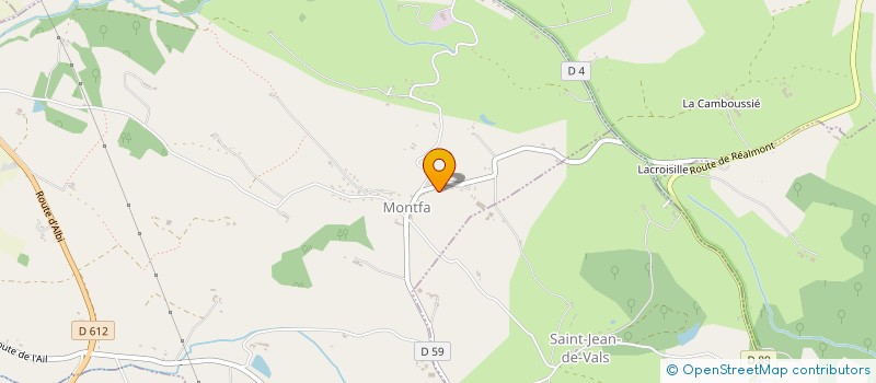 localisation de l'entreprise LOISIRS MONTVALS  MONTFA