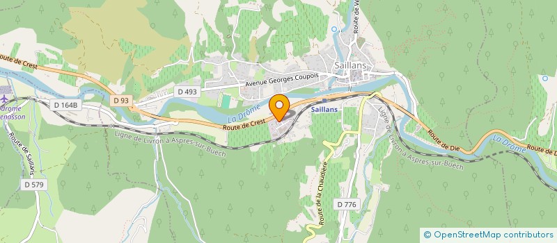 localisation de l'entreprise LOISIRS NATURE  SAILLANS