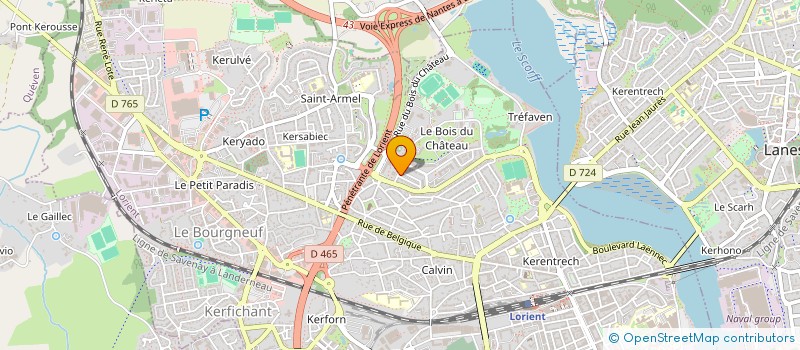 localisation de l'entreprise LOISIRS OCEANS à LORIENT