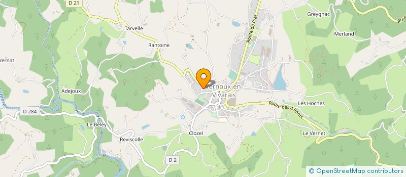 localisation de l'entreprise LOISIRS PERE ET FILS à VERNOUX-EN-VIVARAIS