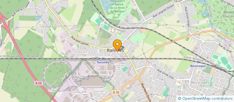 localisation de l'entreprise LOISIRS POPULAIRES RAISMOIS  RAISMES