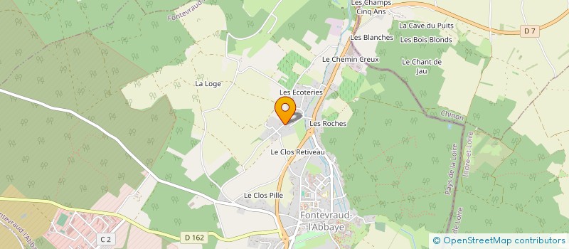 localisation de l'entreprise LOISIRS POUR FONTEVRAUD  FONTEVRAUD L'ABBAYE