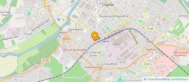 localisation de l'entreprise LOIZEAU à COGNAC