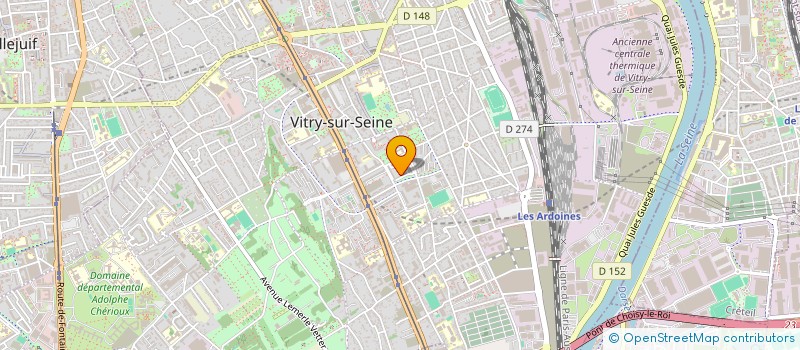 localisation de l'entreprise LOKOMOTIV 94 à VITRY-SUR-SEINE