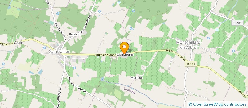 localisation de l'entreprise LOLA  XAINTRAILLES