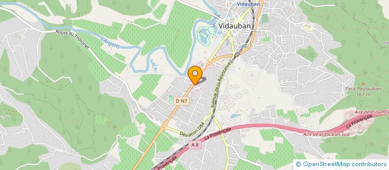 localisation de l'entreprise LOLY-ARTZ à VIDAUBAN