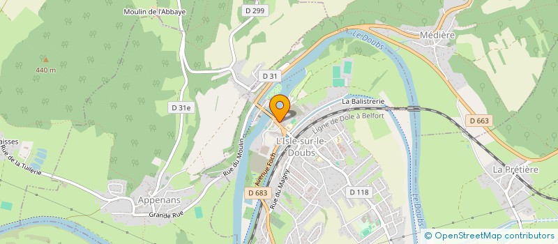 localisation de l'entreprise LOLYJO  L'ISLE-SUR-LE-DOUBS