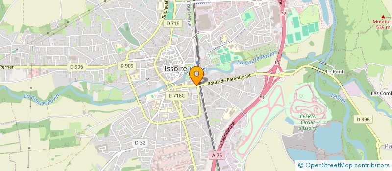 localisation de l'entreprise LOMA  ISSOIRE