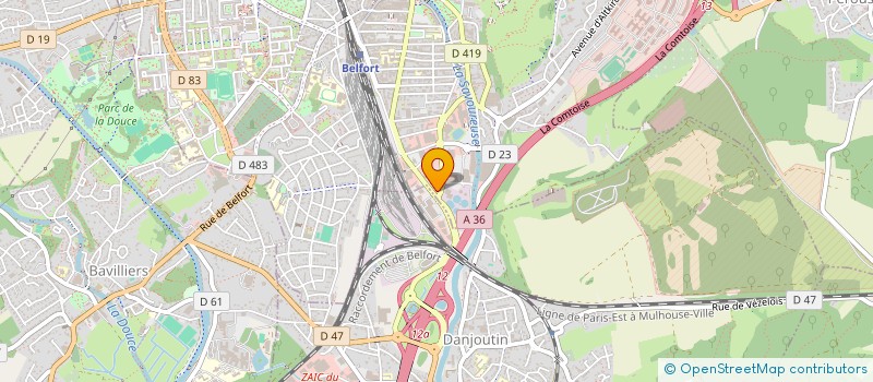localisation de l'entreprise LOMBARD à BELFORT