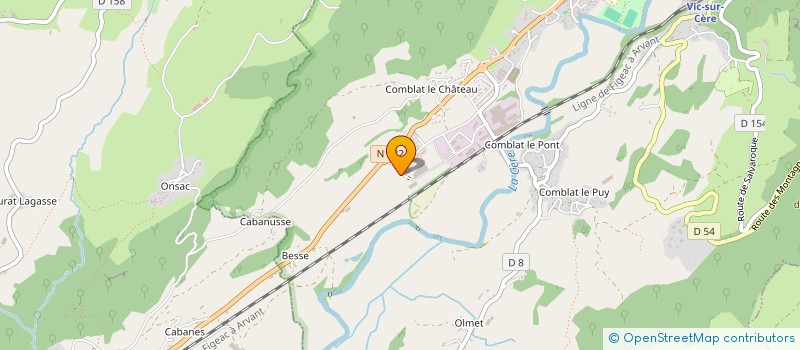 localisation de l'entreprise LOMBARD COUVERTURE à VIC-SUR-CERE