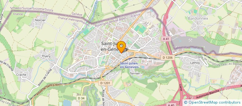 localisation de l'entreprise LOMBARD FINANCES  SAINT-JULIEN-EN-GENEVOIS