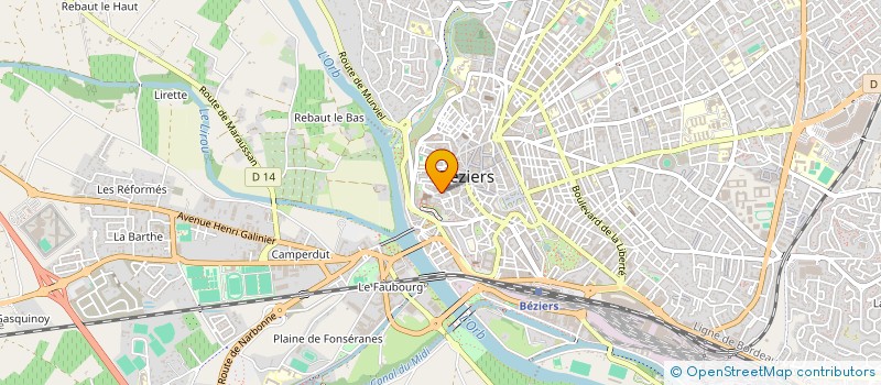 localisation de l'entreprise LOMBARD FRERES à BEZIERS
