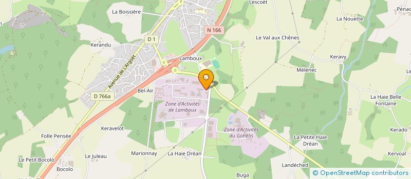 localisation de l'entreprise LOMBARD PEINTURE ET DECORATION  ELVEN