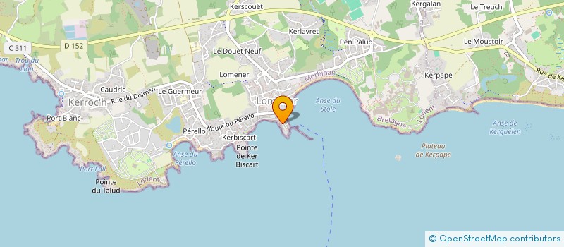 localisation de l'entreprise LOMENEROCEAN à PLOEMEUR
