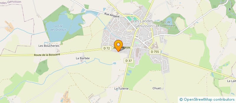 localisation de l'entreprise LONA  LES LANDES-GENUSSON