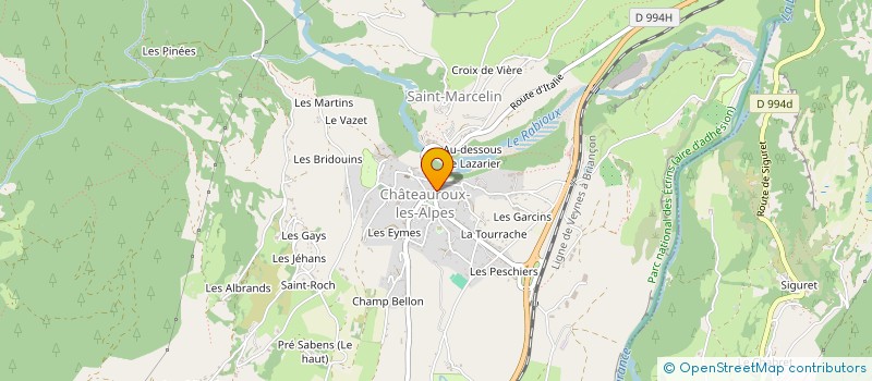 localisation de l'entreprise LONG FRERES  CHATEAUROUX-LES-ALPES