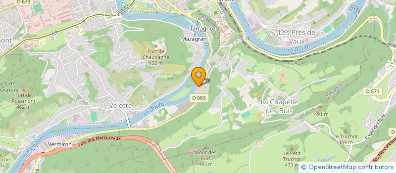 localisation de l'entreprise LONGCHAMP CARREAUX - SOCIETE NOUVELLE à BESANCON