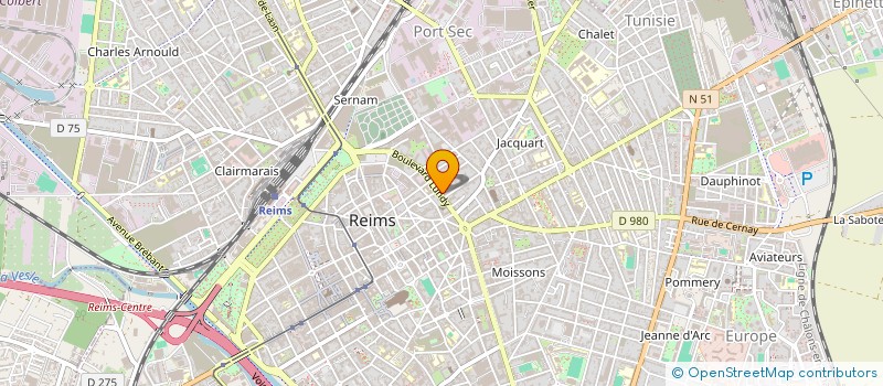 localisation de l'entreprise LONGUEBRAY à REIMS