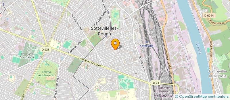 localisation de l'entreprise LONGUEMARE SA à SOTTEVILLE-LES-ROUEN