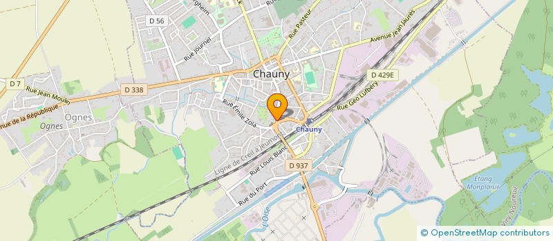 localisation de l'entreprise LONGUET  CHAUNY