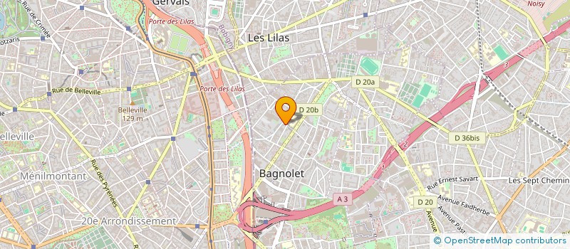 localisation de l'entreprise LONVIE à BAGNOLET