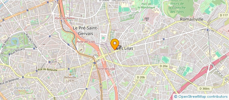 localisation de l'entreprise LOOK' A à LES LILAS