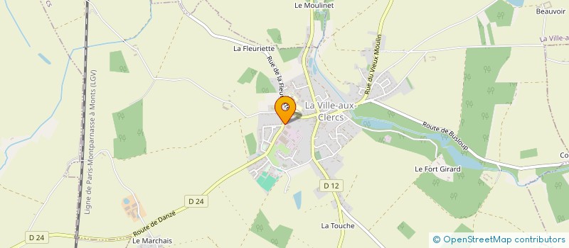 localisation de l'entreprise LOOK DESIGN TEXTILE DISTRIBUTION  LA VILLE-AUX-CLERCS