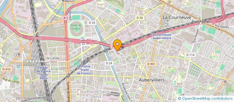 localisation de l'entreprise LOOMIS LOGISTIQUE DE VALEURS AZUR à AUBERVILLIERS